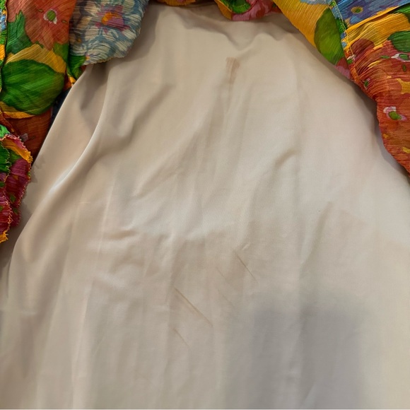 Zimmermann Riders Tasseled Floral Print Silk Crepon Midi Dress $1750 - Picture 8 of 8